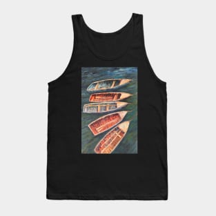 Fishing boats, Lake Titicaca Tank Top